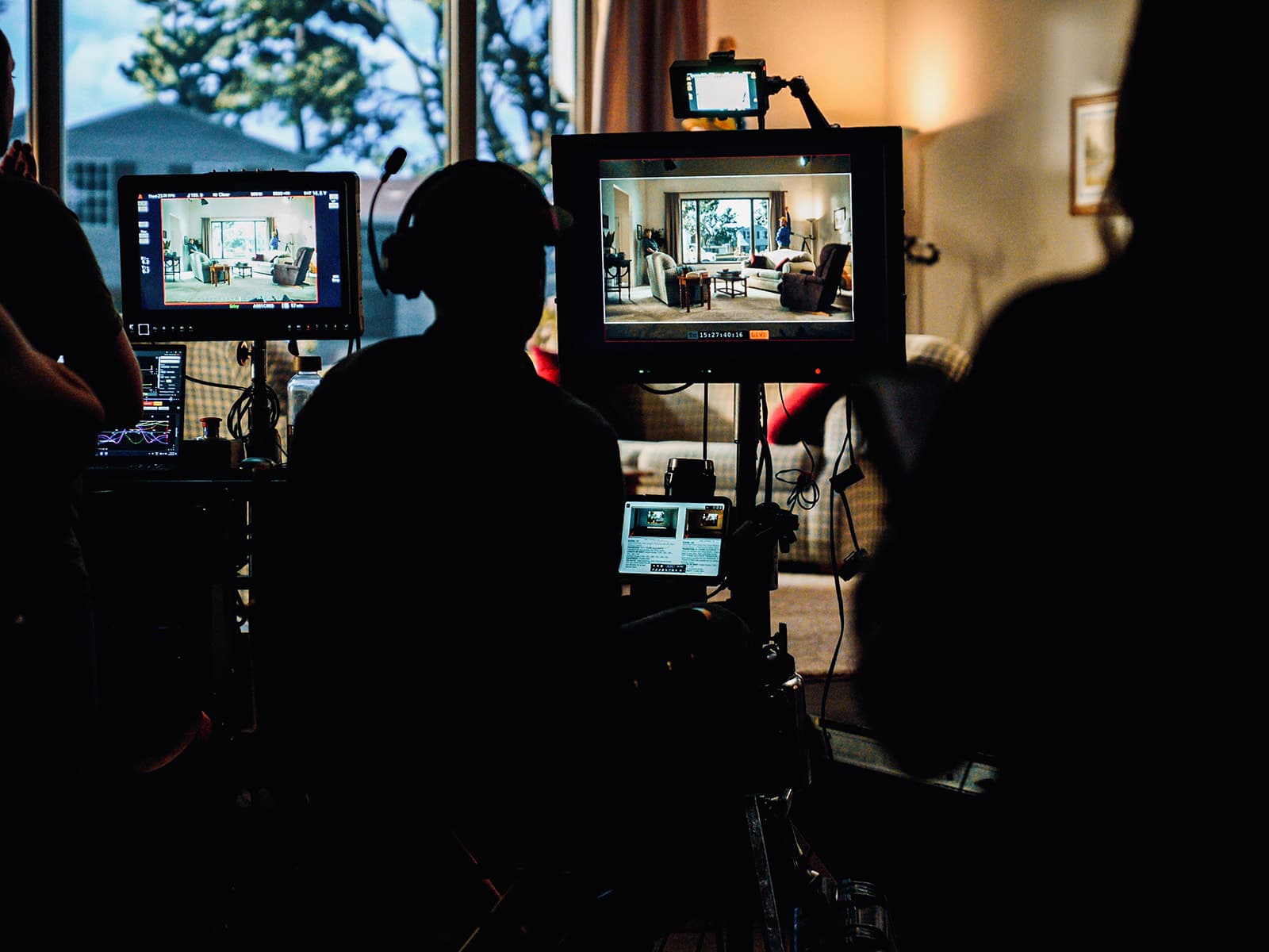 BTS Photo of volume wall shoot at ACME Stage. Photo by Krizia Studios.