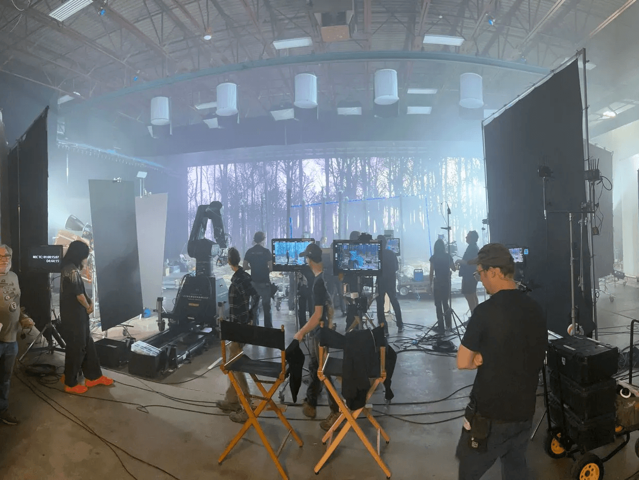 Behind-the-scenes view of the ACME stage